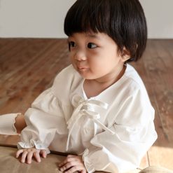 Bodysuit dài tay phối nơ